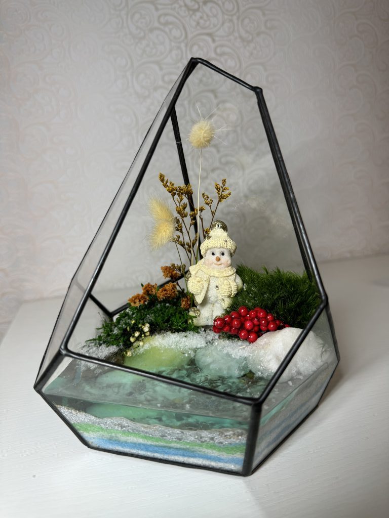 Цветок подарок моссариум