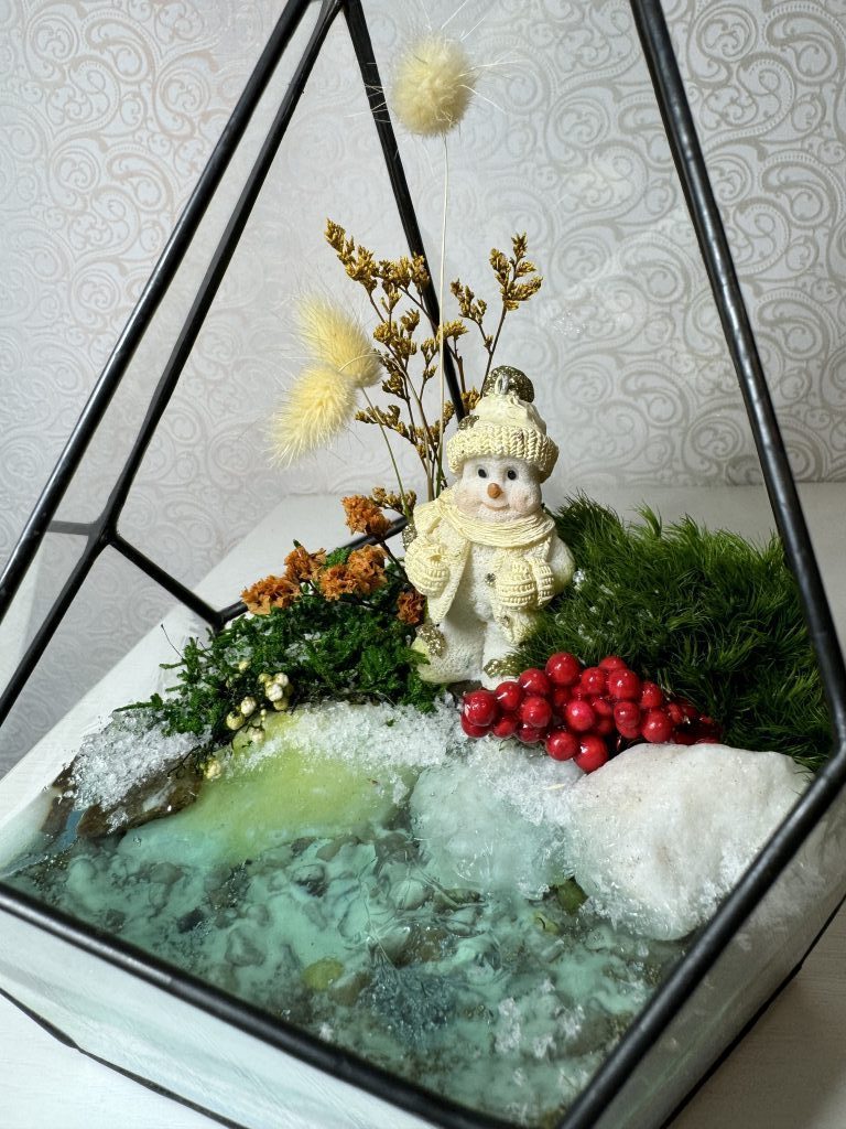 Цветок подарок моссариум