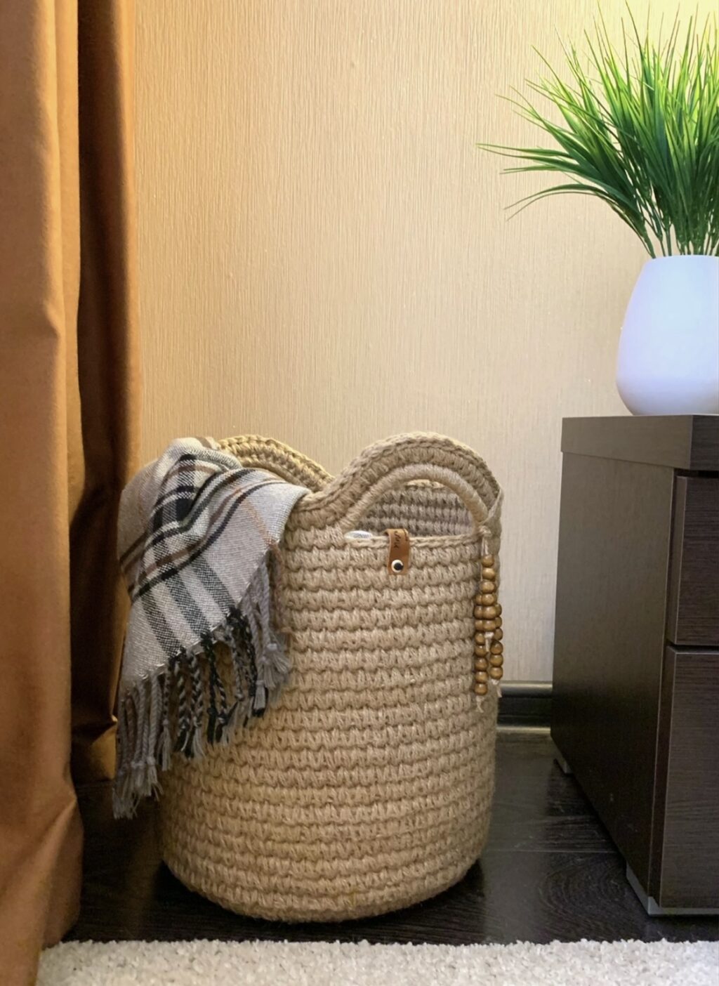 корзина для хранения из джута