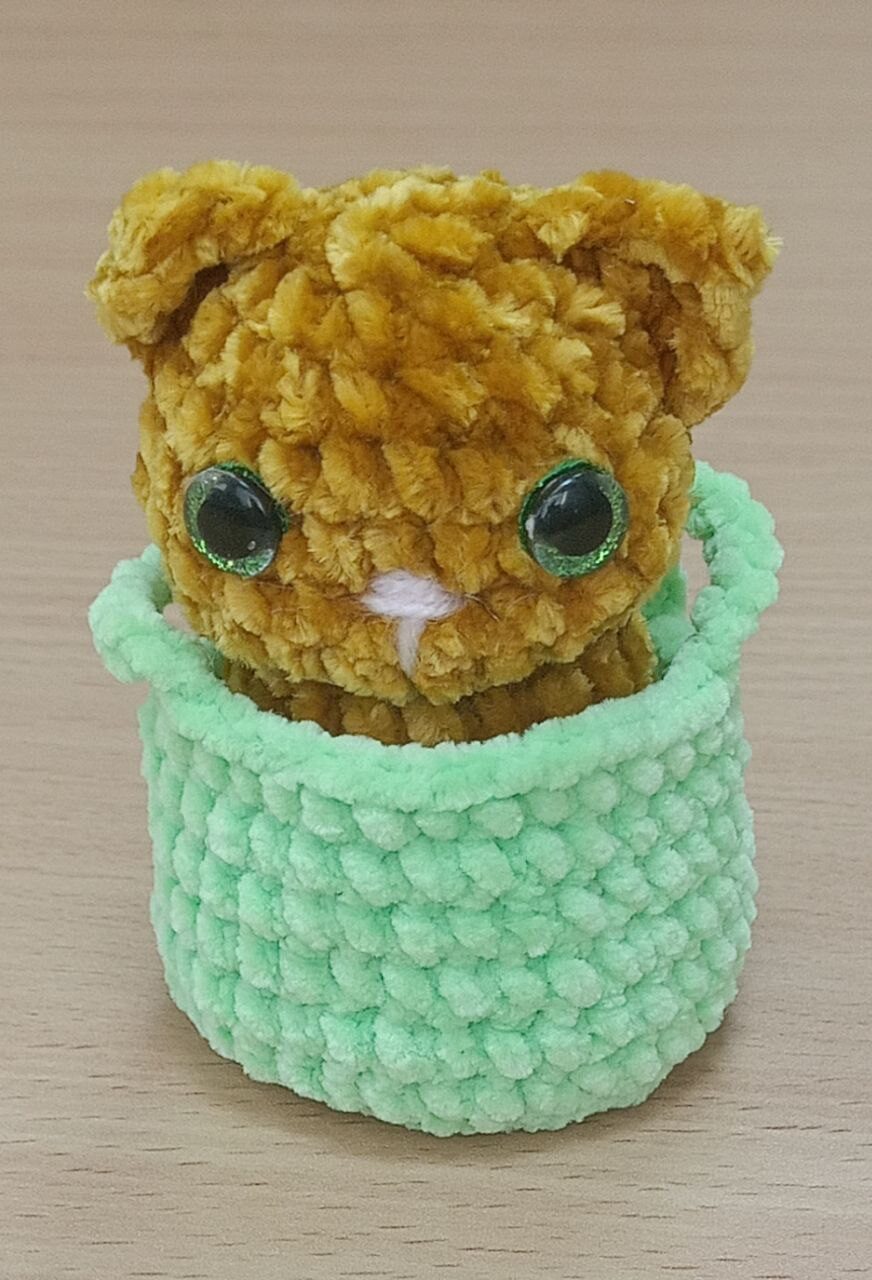 Кошечка в корзинке