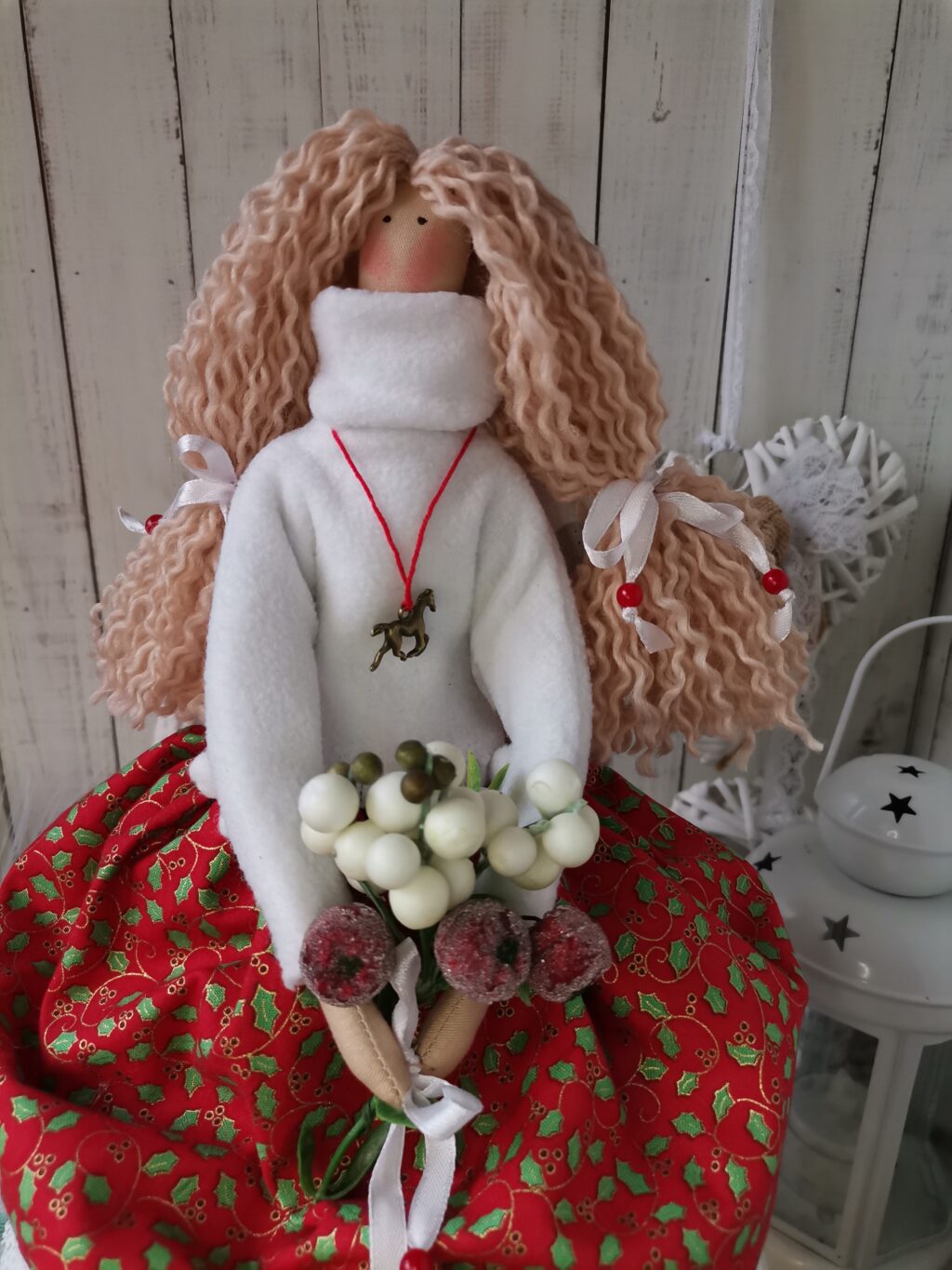 Новогодняя кукла Ангел яркого праздника