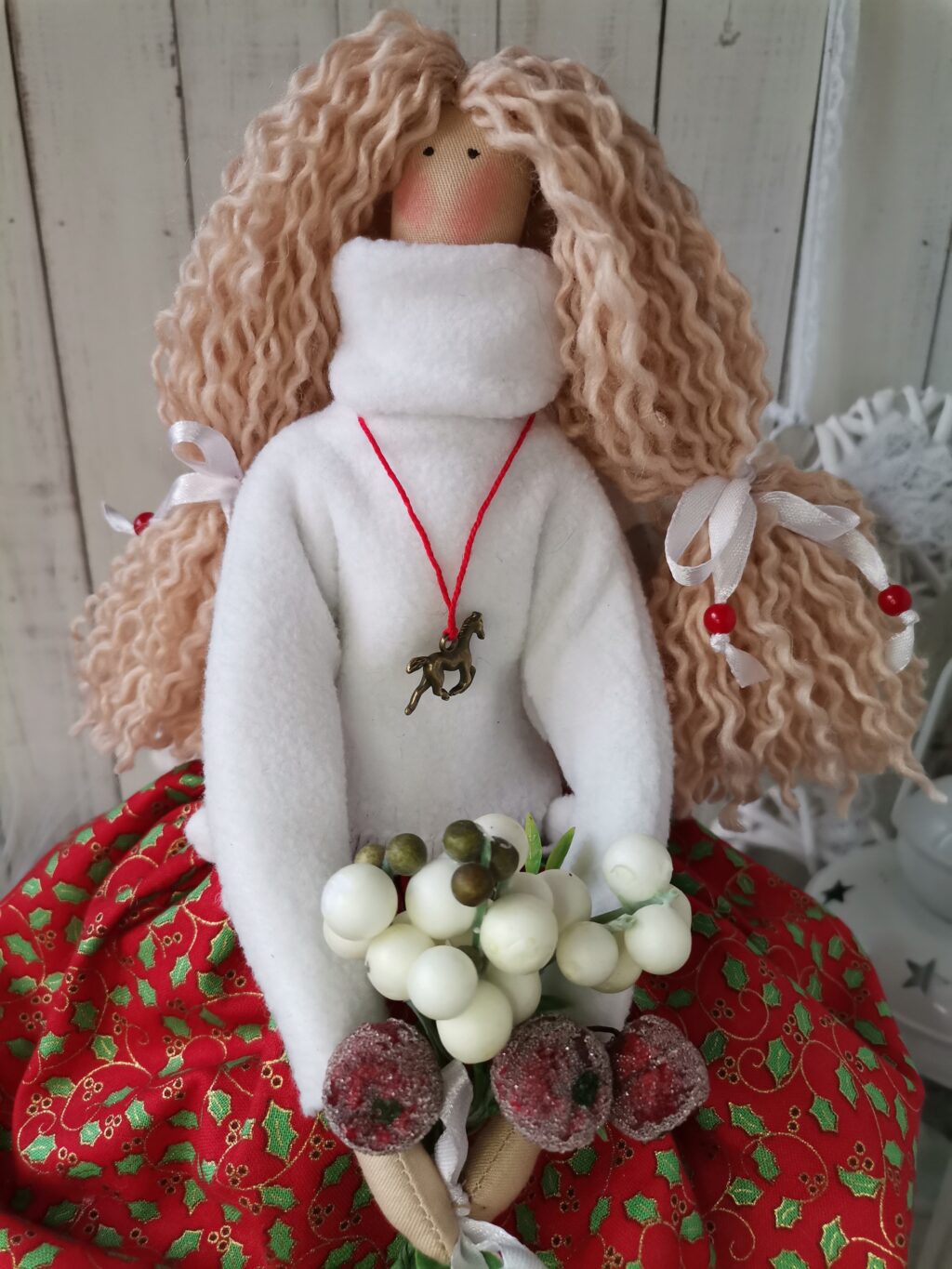 Новогодняя кукла Ангел яркого праздника
