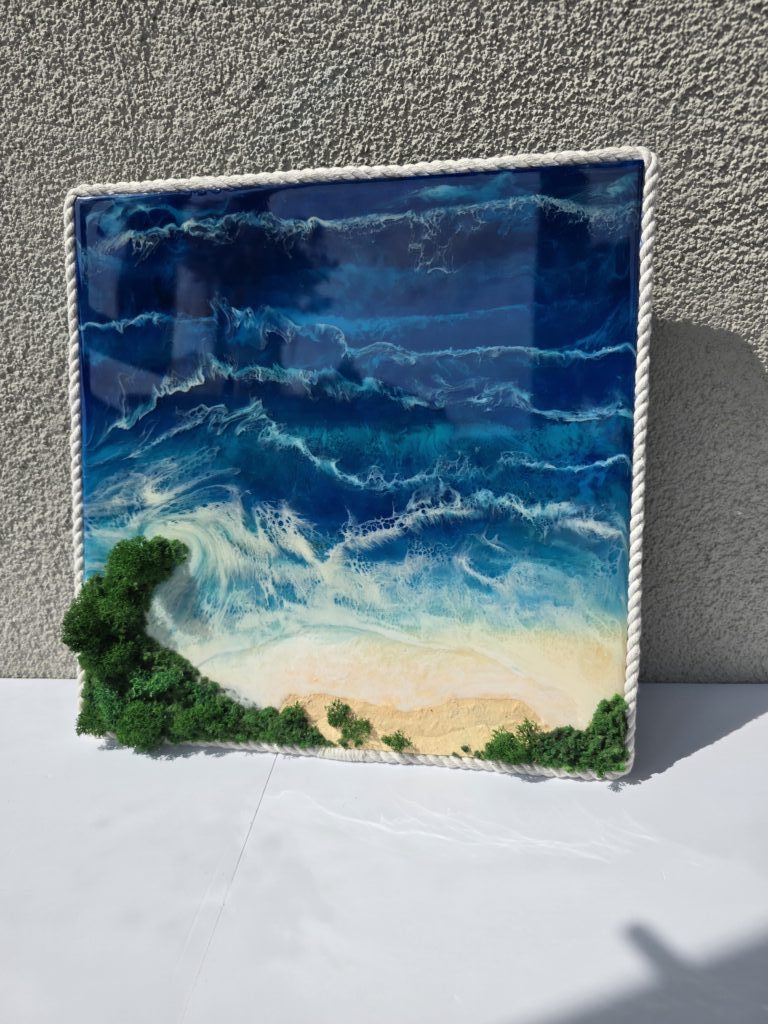 Картина «Танец волн» 35×35см