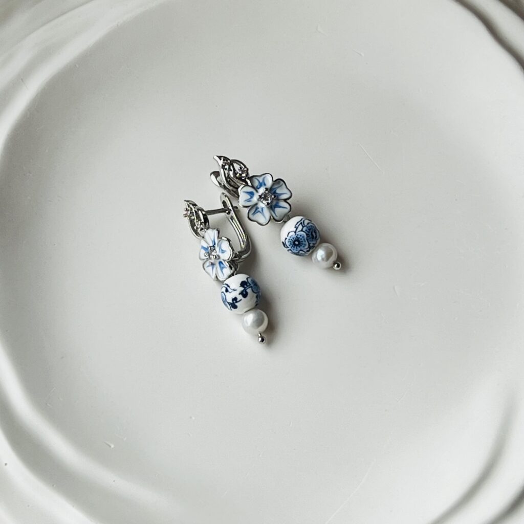 Серьги «Гжель»