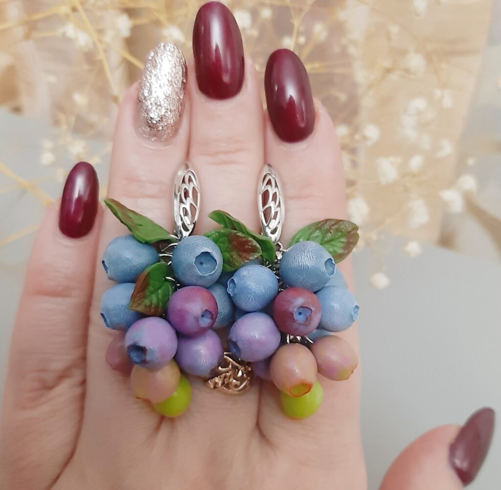 Серьги Голубика