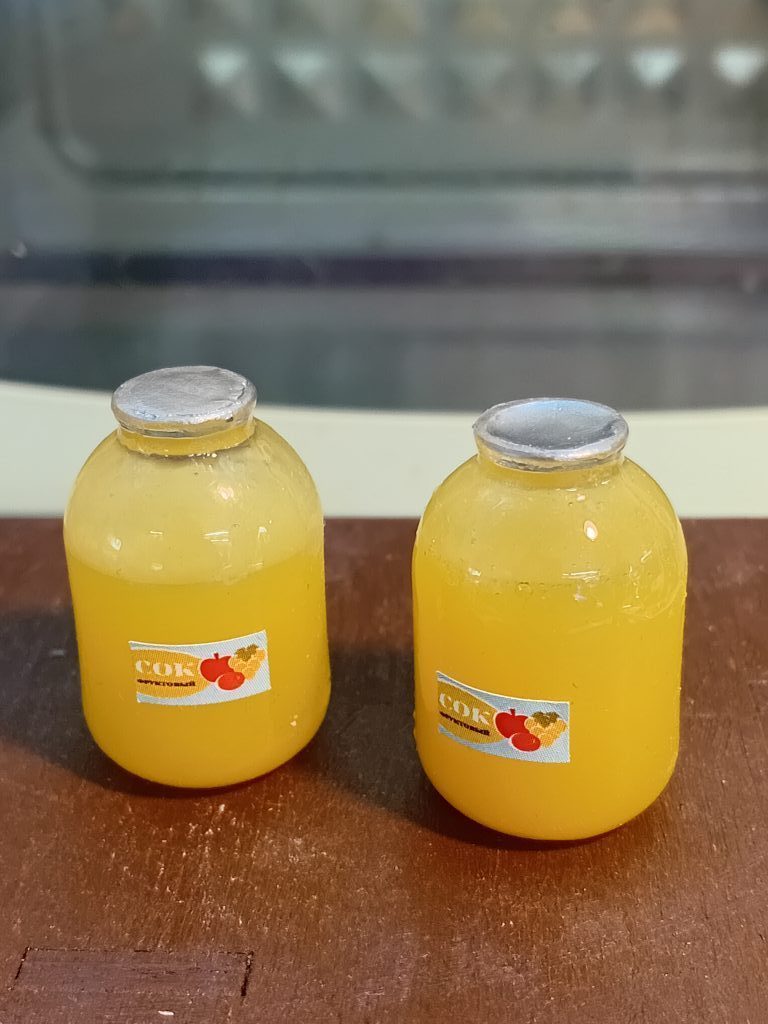 Миниатюра баночки 3л, еда для кукол