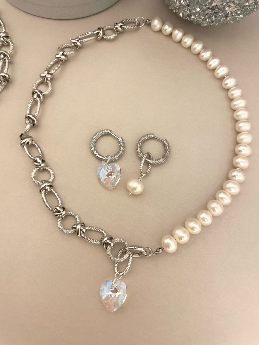 Серьги «Сердце Swarovski»