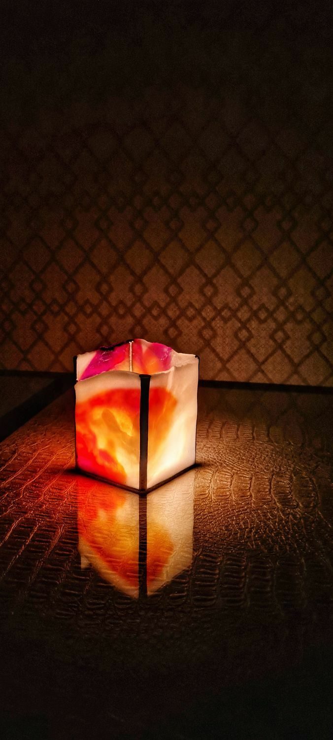 Подсвечник витражный из стекла ЯКОГЕНИ (большой)