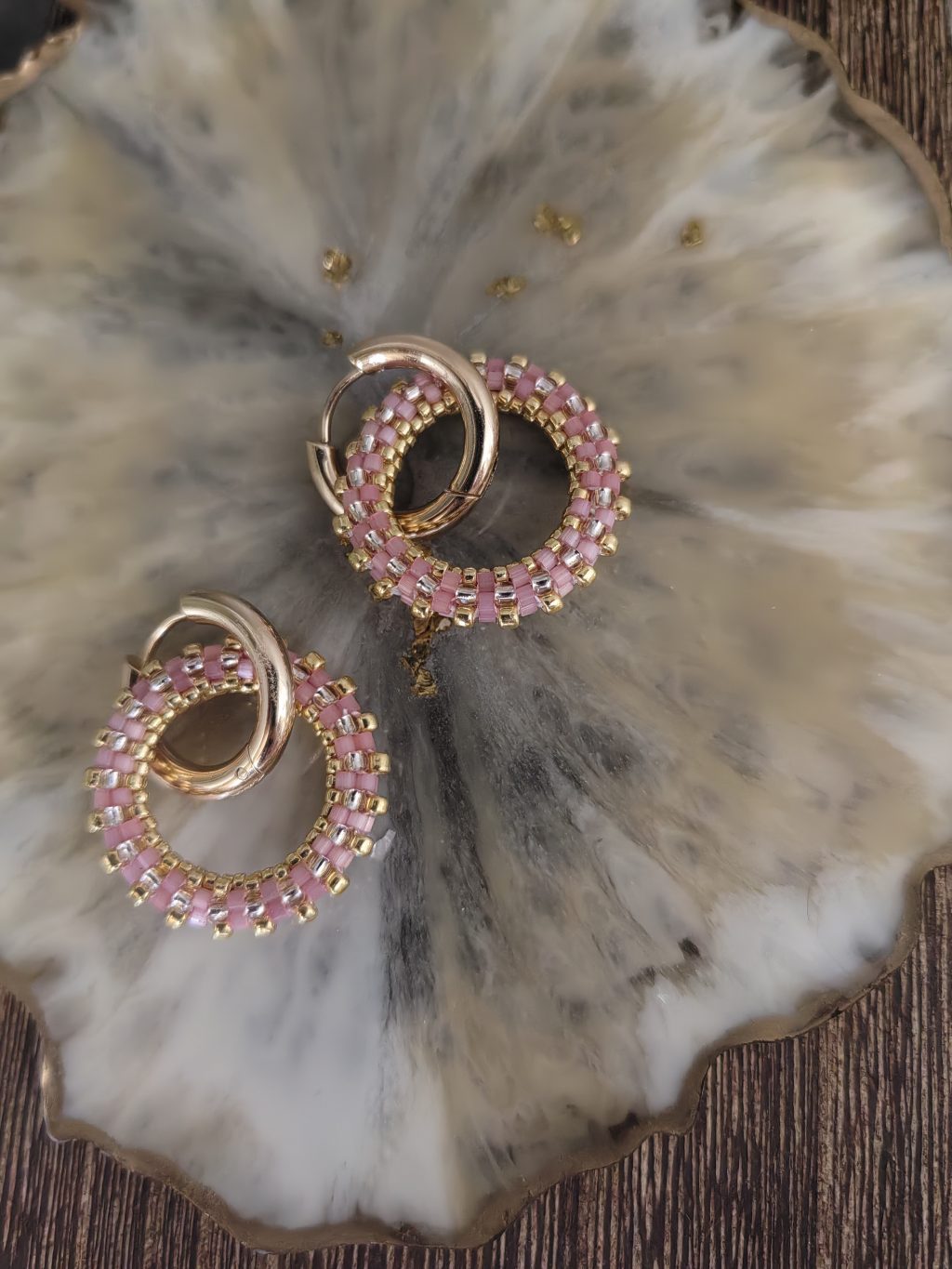 Серьги Конго из бисера