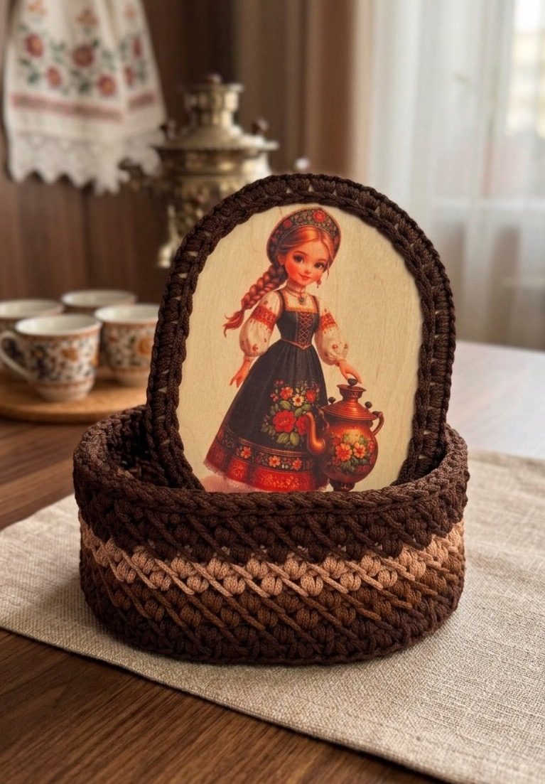 Шкатулка «Барышня и самовар»