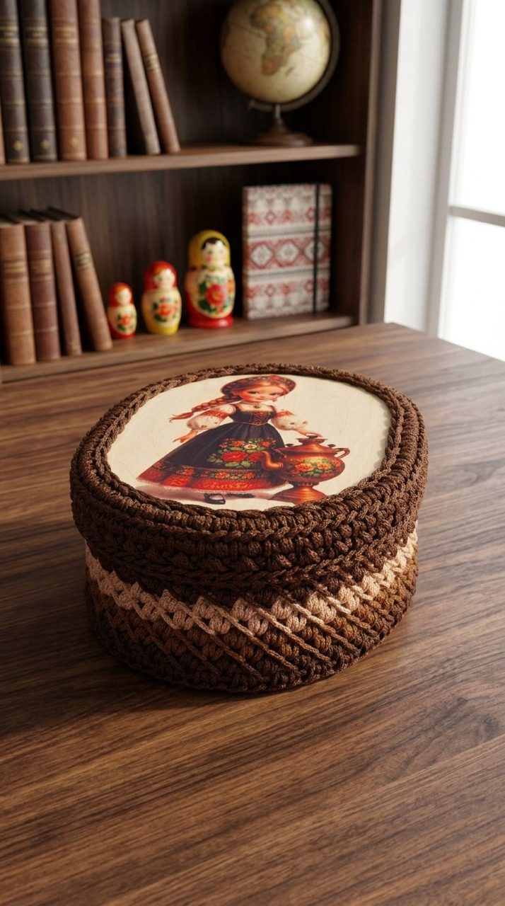 Шкатулка «Барышня и самовар»