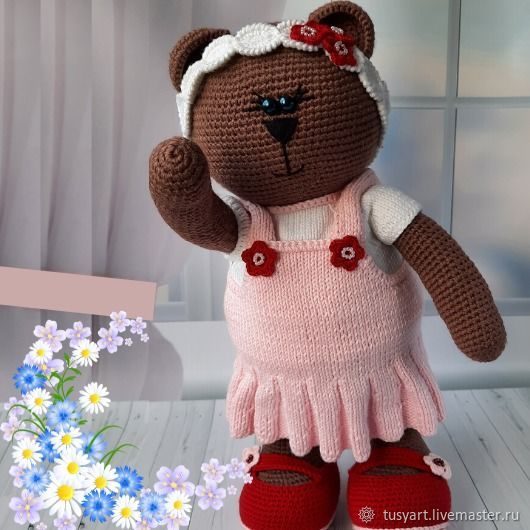 Мишка, вязаная игрушка мишка, тильда,интерьерная игрушка