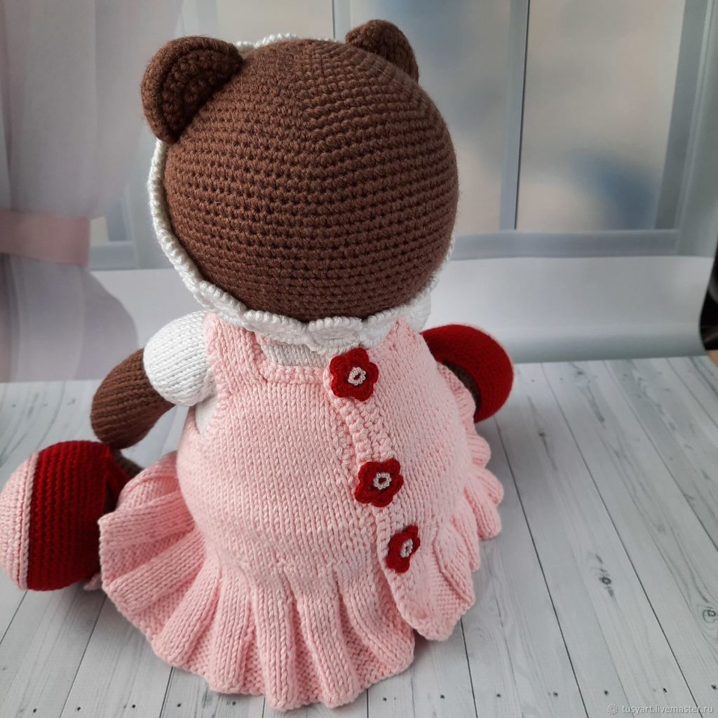 Мишка, вязаная игрушка мишка, тильда,интерьерная игрушка