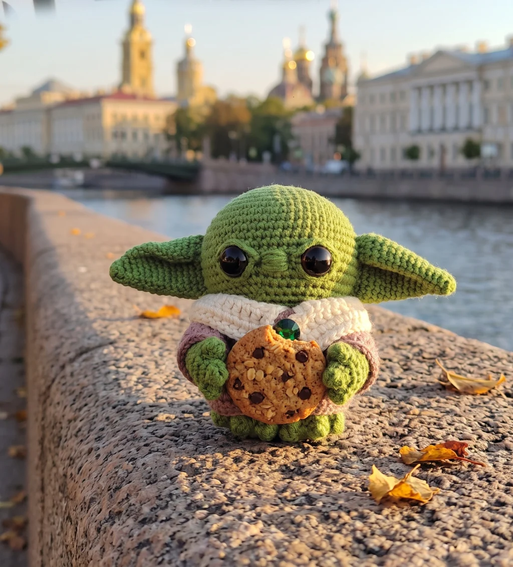 Вязаный малыш Йода Грогу, Baby Yoda