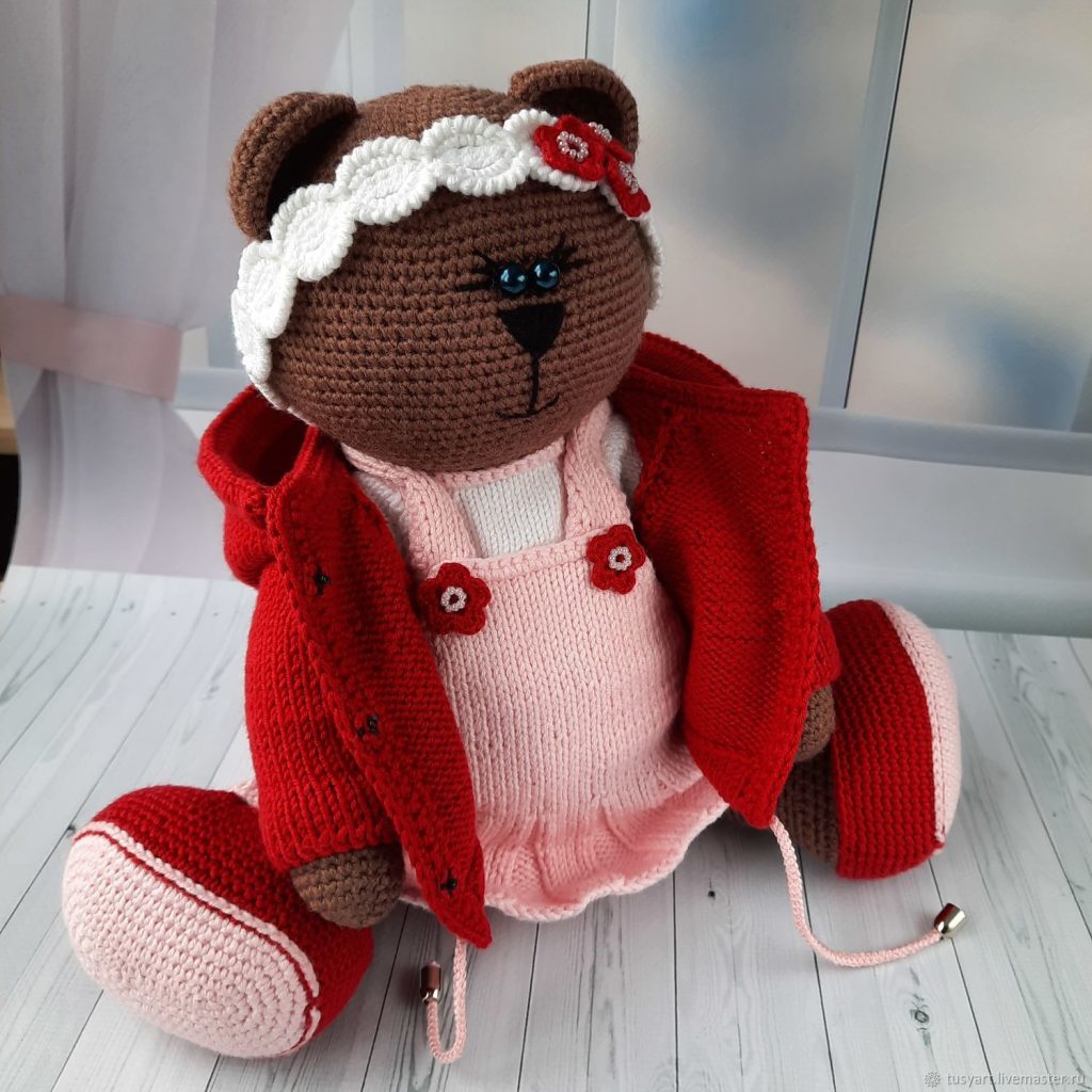 Мишка, вязаная игрушка мишка, тильда,интерьерная игрушка