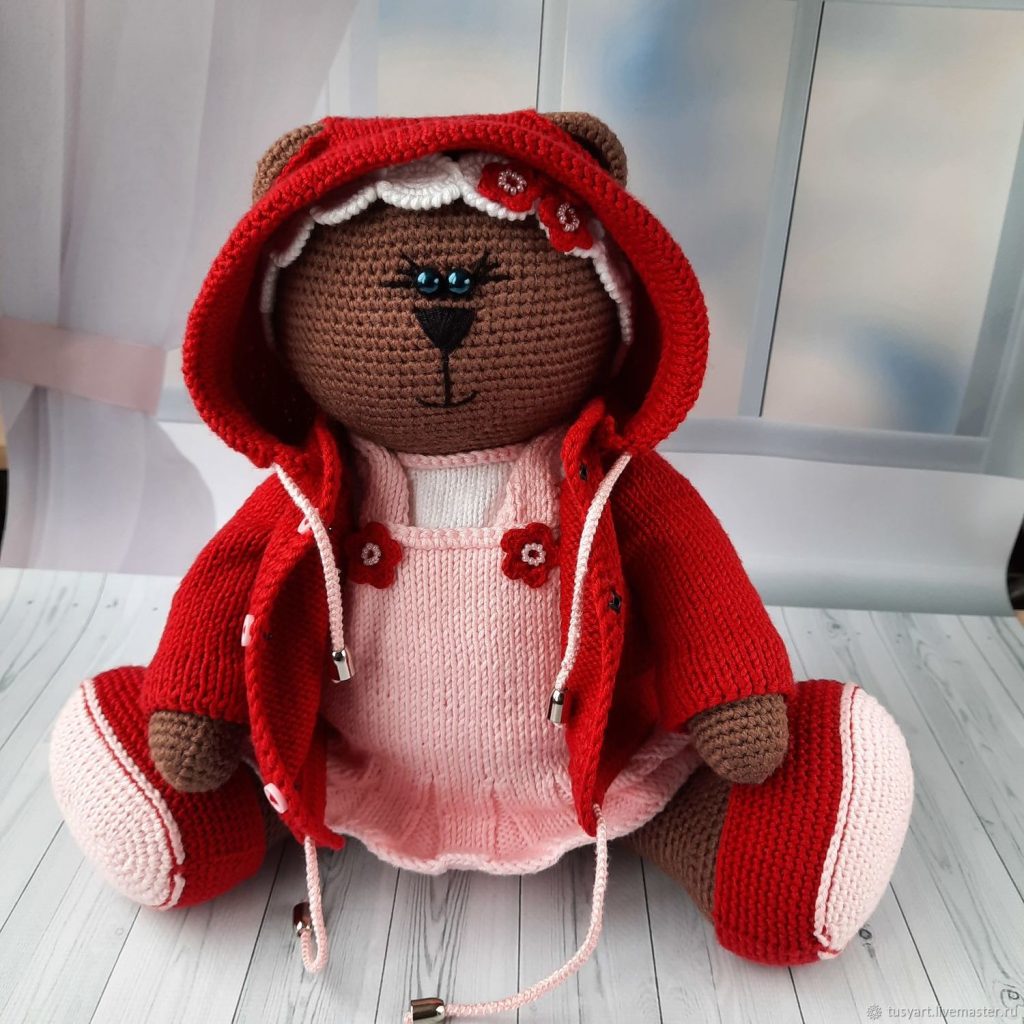 Мишка, вязаная игрушка мишка, тильда,интерьерная игрушка