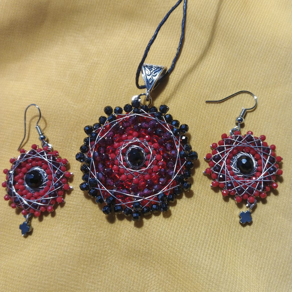 Мандала 4 шт. Подвеска, серьги, браслет