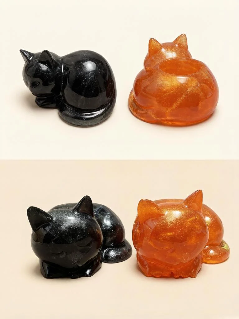 Подсвечник Спящий котик