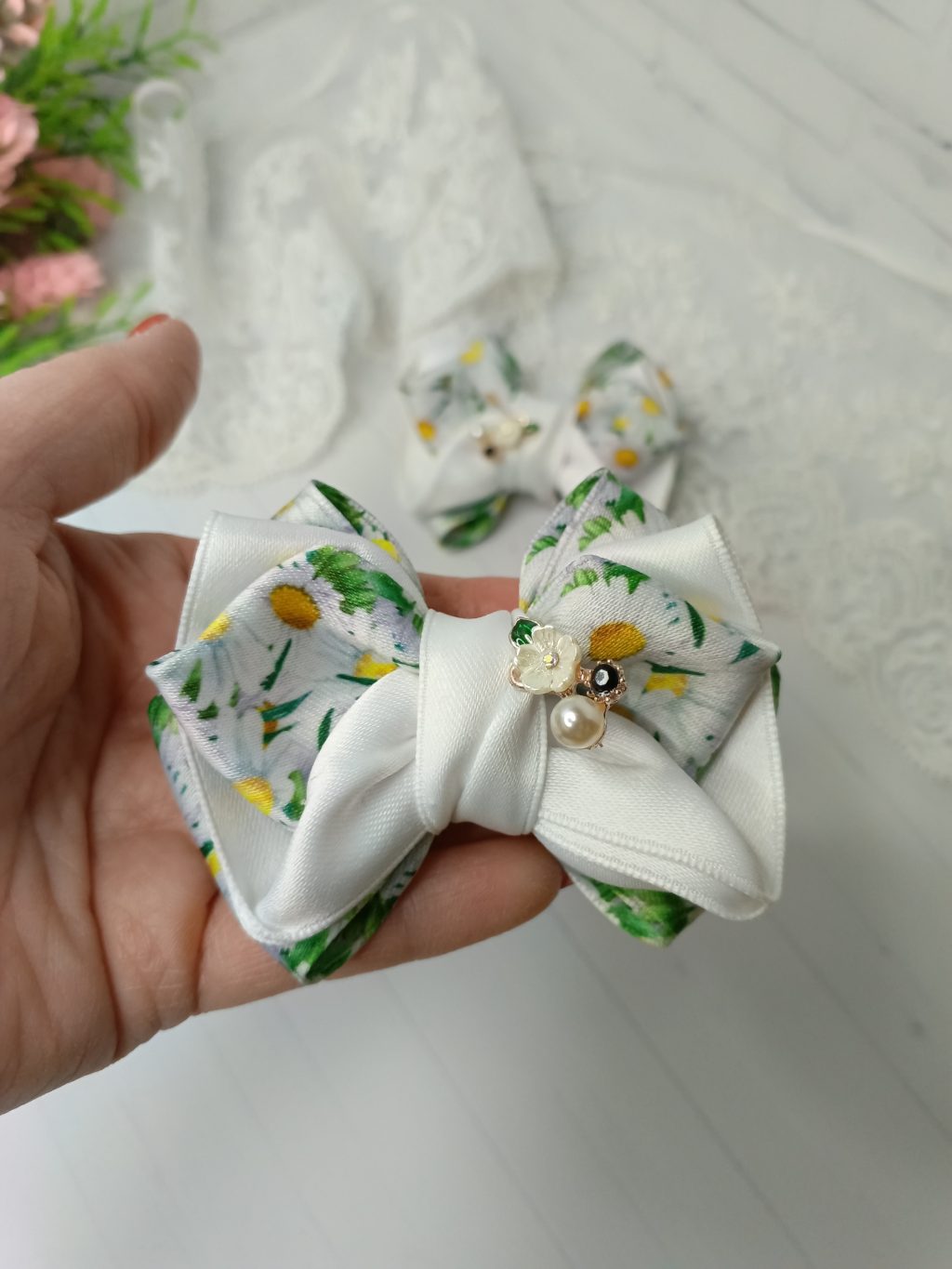 Бантики из хлопка