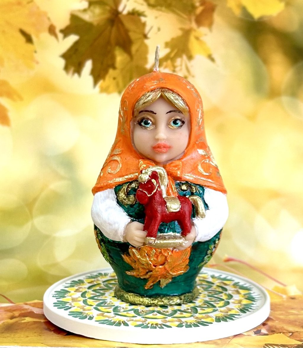 Свеча «МАТРЕШКА С ЛОШАДКОЙ»