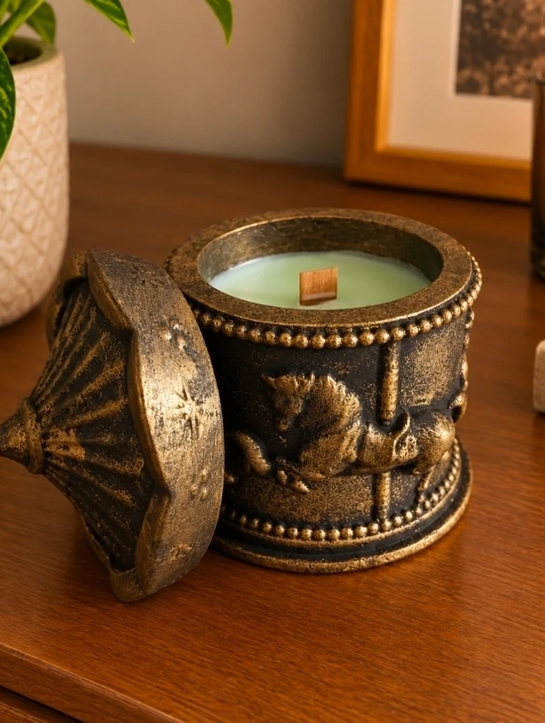 Подсвечник-шкатулка «Карусель» с арома свечой